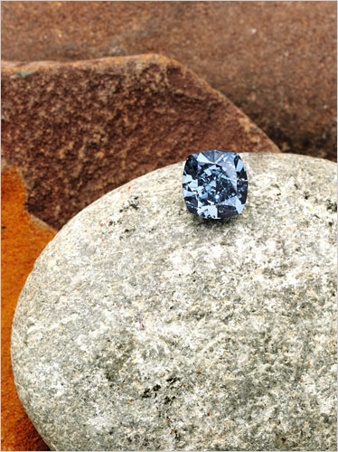 fancy blue diamond, a 7.03-carat gem, brought in $9.48 million, just over $1.34 million a carat, making the diamond the most expensive stone per carat